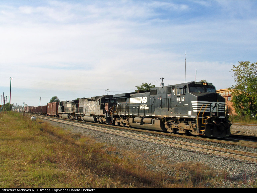 NS 9112 leads train 350 at D&J Junction